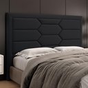 Ver imagem 6 de Cabeceira Cama Box Queen 160cm Estofada Nora P05 Veludo Preto - Lyam Decor