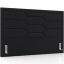 Ver imagem 1 de Cabeceira Cama Box Queen 160cm Estofada Nora P05 Veludo Preto - Lyam Decor