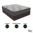 Ver imagem 3 de Cama Box Baú Bipartido Casal Marrom e Colchão Airtech 100 D33 Ortobom