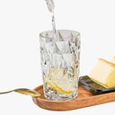 Ver imagem 3 de Jogo 12 Copos de Vidro Diamond Diamante Transparente Resistente 400ml em Casa Tem