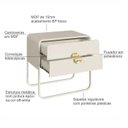 Ver imagem 4 de Kit 2 Mesa Cabeceira 2GAV Luna - Off White - 28062