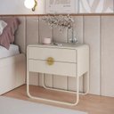 Ver imagem 7 de Kit 2 Mesa Cabeceira 2GAV Luna - Off White - 28062