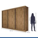 Ver imagem 2 de Guarda Roupa Casal 3 Portas 6 Gavetas Nápoli -Mt- Rei de Casa Freijó
