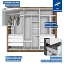 Ver imagem 5 de Guarda Roupa Casal 3 Portas 6 Gavetas Nápoli -Mt- Rei de Casa Freijó
