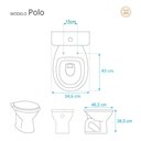 Ver imagem 2 de Assento Sanitario Poliester Polo Marfim (bege Claro) para Vaso Hervy