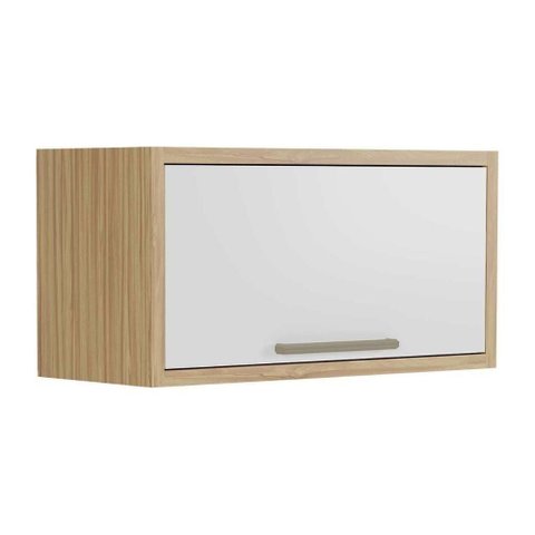Armário de Geladeira P- Cozinha Syrah Adeira C- 1 Porta Basculante 80cm Amendoa-branco - Ronipa