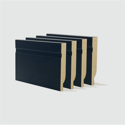 Rodapé 10cm (pacote com 4un) Preto com Friso - 6