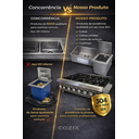 Ver imagem 2 de Lixeira Pia Cozinha Profissional Cesto Embutir Aço Inox 304 Quadrada 5l Cozix