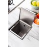 Lixeira Pia Cozinha Cesto Embutir Inox 304 Quadrada 5l - 1