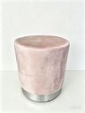 Ver imagem 3 de Kit de Puff com Rodapé Prata Nude Rose Veludo - Let Móveis