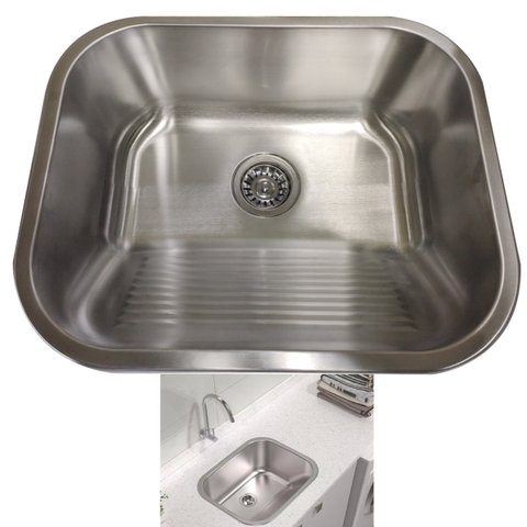 Tanque Inox Lavanderia 30 Litros Lava Roupa Esfrega Limpa Lavabo Limpeza Area Externa Casa Varanda L