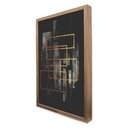 Ver imagem 4 de Quadro Decorativo Abstrato Moderno em Moldura Caixa TaColado Moldura Trad 1cm Branca com Vidro 20 x 