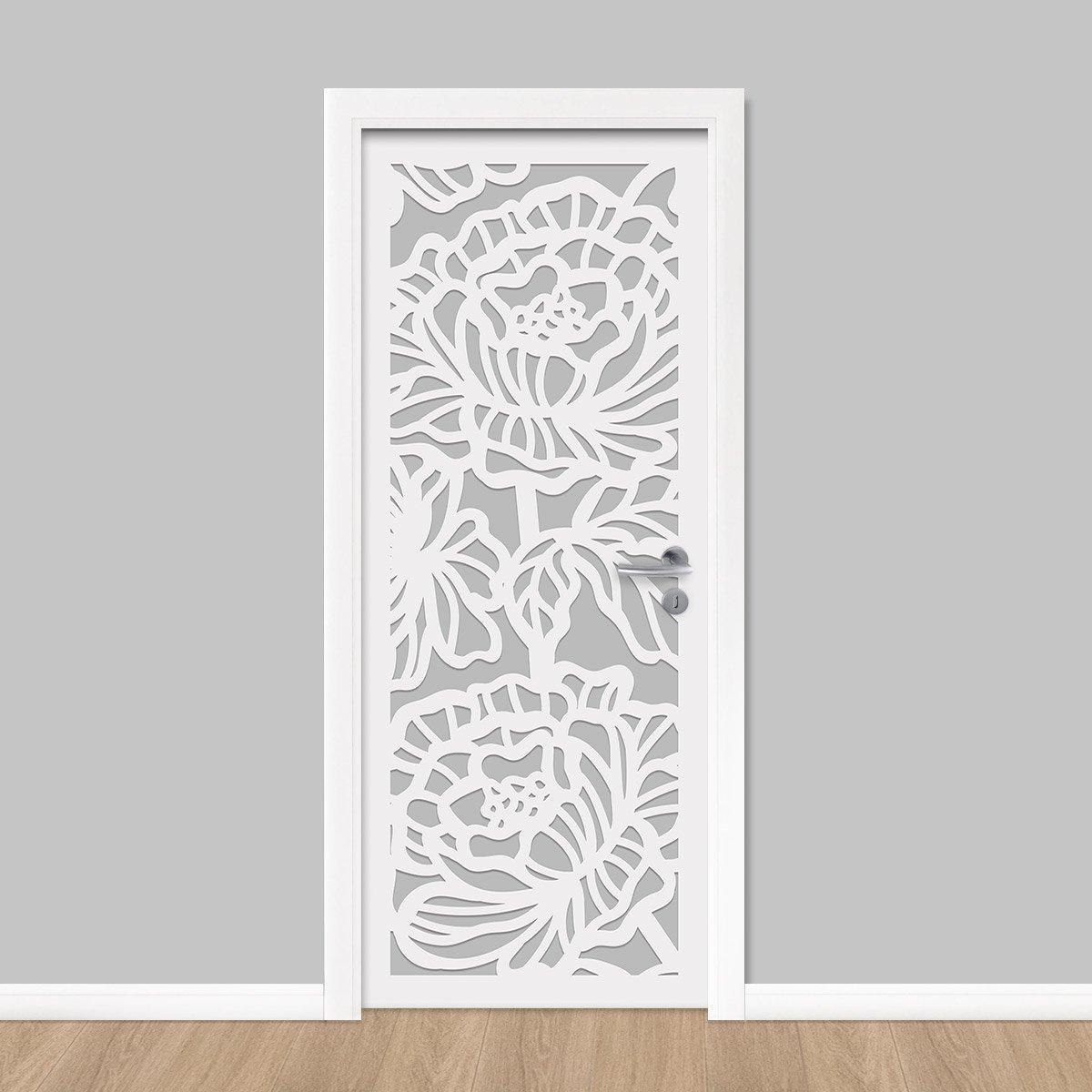 Adesivo de Porta - Relevo Floral 1 Dekalque 103x213