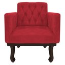 Ver imagem 7 de Kit Diva Recamier Juliana 160cm Lado Direito e 02 Poltronas Classic Suede Vermelho - Amarena Móveis