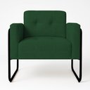 Ver imagem 6 de Poltrona Sala Industrial Alta Tubo Preto Kit 2 Elisa Veludo Verde D03 - D’Rossi