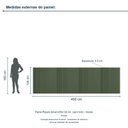 Ver imagem 3 de Painel Ripado Smart 400x120 cm (sem Furo) Incolar Musgo