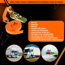 Ver imagem 5 de Kit 2 Cintas com Catraca para Amarração de Carga 0,8 Tonelada 4,5 Metros Muke Tools