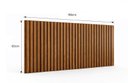 Ver imagem 6 de Cabeceira Cama King Ripada MDF Modular 60x198cm Dupla Face:Marrom