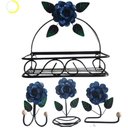 Ver imagem 1 de Kit 4 Peças Organizadores para Banheiro:azul