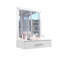 Ver imagem 2 de Penteadeira Camarim Escrivaninha Suspensa de Parede Quarto Menina C/ Espelho e Gaveta Cor Branco