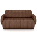 Ver imagem 3 de Sofá 3 Lugares Sala Living Orgânico 188cm Fávara K01 Couríssimo Marrom - Lyam Decor