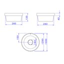 Ver imagem 5 de Cuba de Sobrepor Deca Slim 30x30 L.22030.85 Redonda Soft Antracite