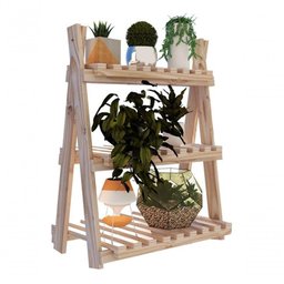 Organizador 95cm Reforçado Treliça Livreiro Madeira Sapateira - 1