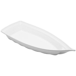 Kit C/ 12 Barca Açai Sushi Sashimi 42x18x7cm Grande Branco