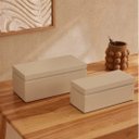 Ver imagem 2 de Caixa Decorativa Organizadora em Metal Branca Retangular