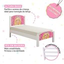 Ver imagem 4 de Cama para Criança Solteiro com Grade Proteção e Colchão - Barbie Branco