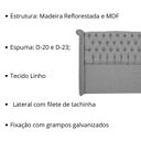 Ver imagem 2 de Cabeceira de Cama Box Estofada 140 Cm Solteiro Sienna Linho
