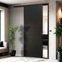 Ver imagem 2 de Porta de Correr Suspensa Lambril Dir L.25 Preta 210x90 Brimak
