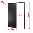 Ver imagem 4 de Porta de Correr Suspensa Lambril Dir L.25 Preta 210x90 Brimak