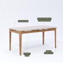 Ver imagem 5 de Sala de Jantar Baobá Mesa 160x80 Vidro com 6 Cadeiras Oiti em Madeira Tauari - Madeira/Offwhite/