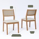 Ver imagem 6 de Sala de Jantar Baobá Mesa 160x80 Vidro com 6 Cadeiras Oiti em Madeira Tauari - Madeira/Offwhite/
