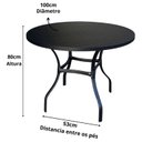 Ver imagem 3 de Mesa em Alumínio com Tampo Ripado com 100cm Pintura Eletrostática