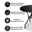 Ver imagem 5 de Mesa em Alumínio com Tampo Ripado com 100cm Pintura Eletrostática