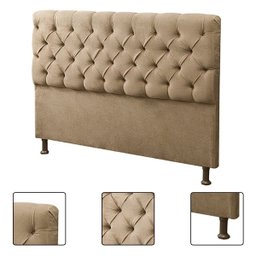 Cabeceira Cama Box Casal Estofada 1,4m Suede Quarto Luxo - 1