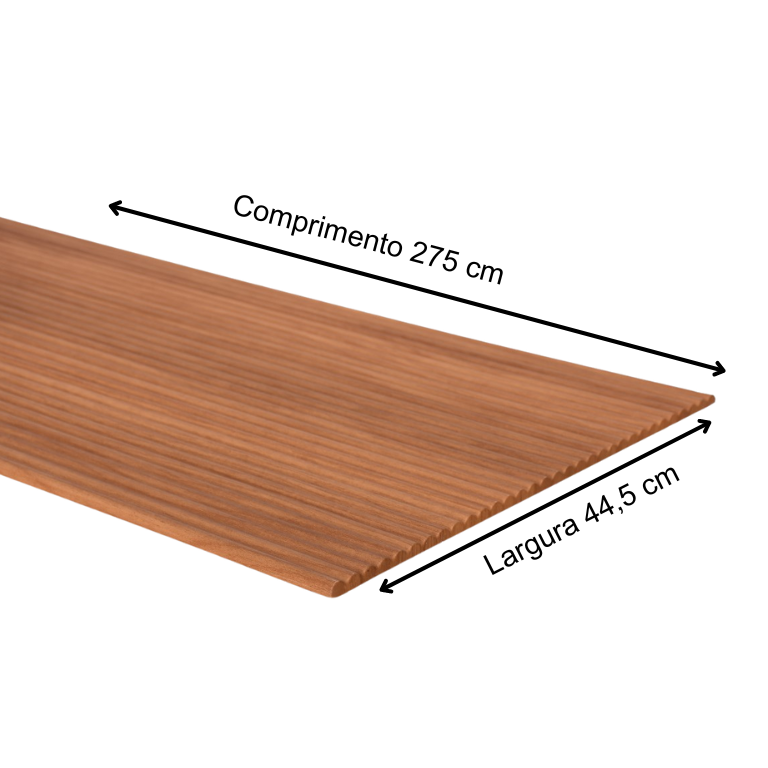 Painel Ripado Canelado/ondulado Louro Freijo 2750 X 445 X 9mm - 2