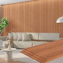 Ver imagem 1 de Painel Ripado Canelado/ondulado Louro Freijo 2750 X 445 X 9mm - Caixa com 4 Painéis = 5m2
