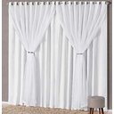 Ver imagem 2 de Cortina oxford com voil 9,00x2,80 Para Varão Simples:Branco
