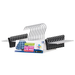 Cabide Cromado p/ Saia e Shorts - Kit com 10 Peças - Cód 07889 - 1