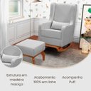 Ver imagem 4 de Poltrona de Leitura Retrô Linho Ds Home