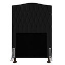 Ver imagem 3 de Cabeceira Greta Cama Box Solteiro 90cm Suede Preto