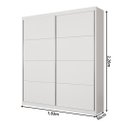 Ver imagem 3 de Guarda-roupa Premium Com Portas de Correr Branco Potente