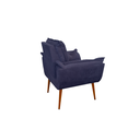 Ver imagem 4 de Kit 08 Poltronas Opala Decorativas Sala de Estar Suede Cor:Azul Marinho