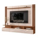 Ver imagem 6 de Painel para TV até 65 Polegadas Ripado MDF 139,5x183cm Soul Branco Off White/Freijó