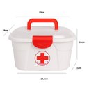 Ver imagem 4 de Maleta Primeiros Socorros Caixa Organizador Remedios Porta Medicamentos com Alca Curativo Enfermagem