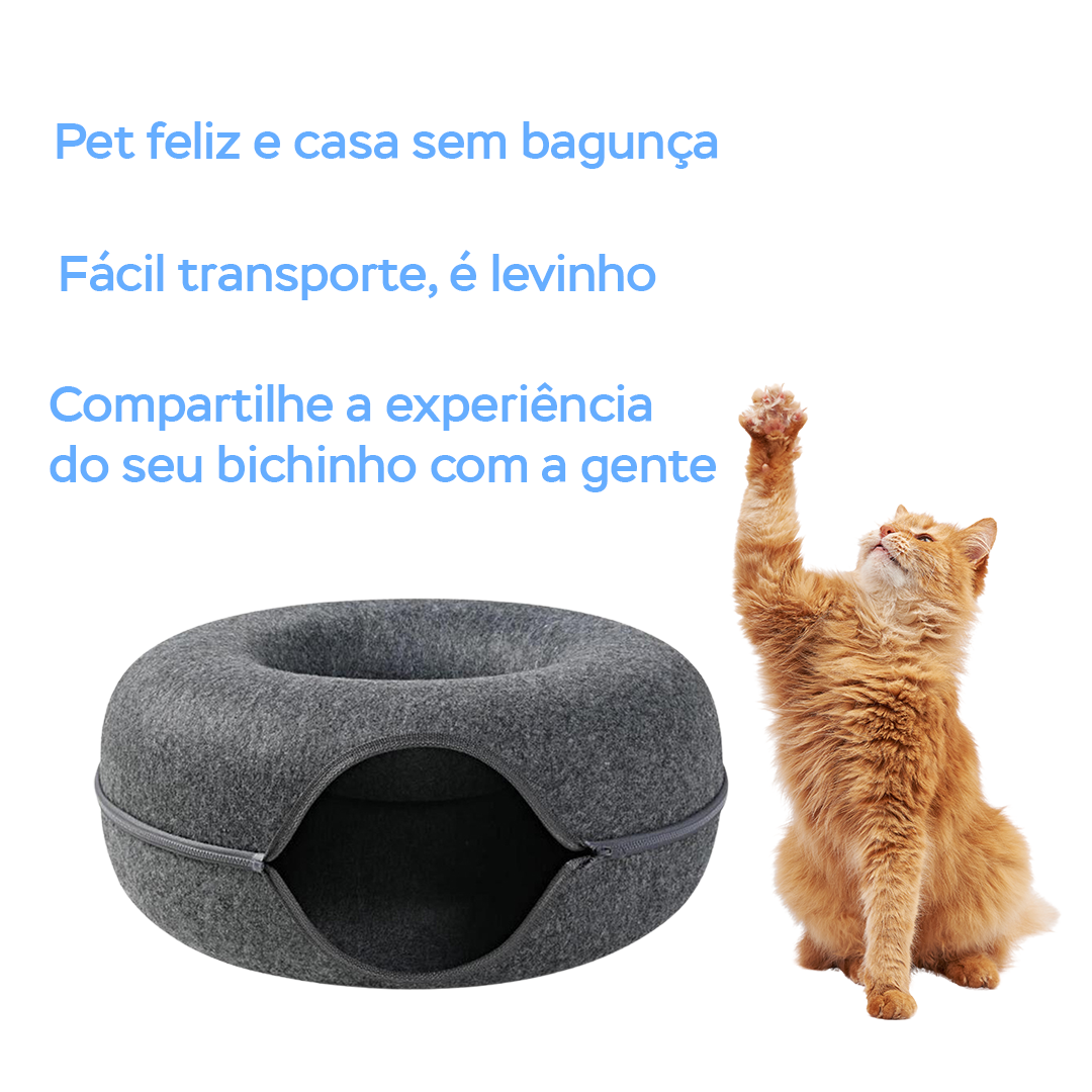 Animo Shop Cama Pet Túnel Rosquinha Gatinho Grande - 3