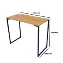 Ver mais imagens de Mesa Buffet Balcão Industrial 900 Mm Preto e Tampo Naturale